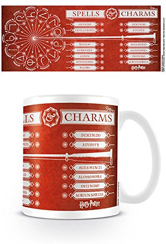 Harry Potter Hogwarts School Spells and Charms List Ceramic Mug in Presentation Box - Official Merchandise