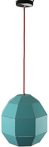 Dapo LED-Pendelleuchte LED-Deckenleuchte Isla Metallleuchte LED-Hängeleuchte LED-Deckenlampe Bar-Lampe Küchen-Thekenleuchte Fassung E27-6Watt (Türkis/Blau)