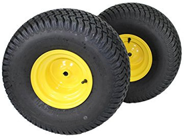 Antego Tire & Wheel Lot de 2 pneus et roues 4 plis pour tondeuse à gazon et gazon 20 x 10,00-8