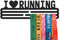 United Medals I Love Running Sport Porta Medaglie Acciaio - Nero | 30 medaglie | Medal Hanger Display | Steel Medal Holder