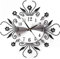YORKING 3D Flower Wall Clock Luxury Metal Diamonds Flower Silent Clock Office House Living Room