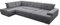 Cavadore Wohnlandschaft Mistrel mit Bettfunktion / Schlafsofa mit leichter Fleckentfernung dank Soft Clean / Geeignet für Haushalte mit Kindern, Haustieren /343 x 77 x 228 / grau