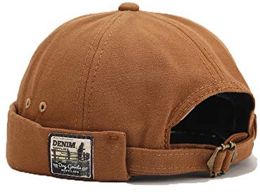 YAMEE Docker-Cap Docker Mütze Seemannsmütze Hafenmütze Herrenmütze Bikercap Hat Wandermütze Dockercap Kopfbedeckung Seemannskappe(Kopfumfang Größenverstellbar