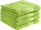 REDBEST Duschtuchset, Frottierset 4er-Pack Chicago apfelgrün Größe 70x140 cm - saugstark, strapazierfähig, ideal für Reisen, Sport (weitere Farben)