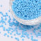1100 Stück Glas Rocailles Perlen 4mm, 6/0, Ponyperlen Rund Mini Perle Seed Beads (Blau Opak)