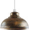 DCVoltage Industrielle Deckenpendelleuchte im Retro-Stil mit kurvigen, kuppelförmigen Metall-Lampenschirmen. Einfach zu montieren (Gebürstetes Kupfer)