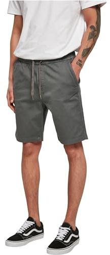 Urban Classics Herren Stretch Twill Joggshorts Klassische Shorts, lightasphalt, L