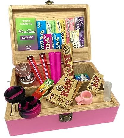 Wise Skies Pink Rolling Box Set Large Storage Box Compartments