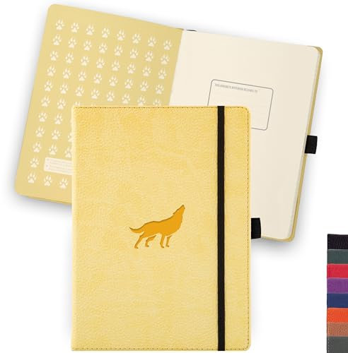 Dingbats* - Tierwelt Notizbuch A5 Liniert - Hardcover aus veganem Leder für Arbeit, Reisen, Uni - mit elastischem Verschlussband