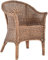 Rattan-Sessel Natur Esszimmersessel Korb-Sessel Rattansessel Rattanstuhl mit Armlehnen Flechtsessel (Vintage Braun)
