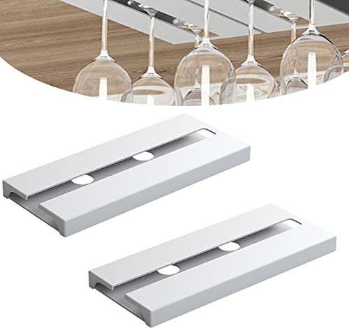 Giorno di casa Weinbecherhalter Umgekehrt Weinglas Hängende Rack, 25 * 11cm Rotweinbecher Hängende Tasse Halter für Bar Home(Weiß)