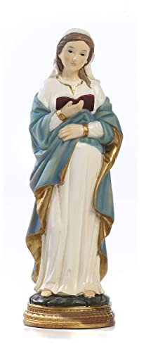 PABEN Schwangere Maria Statue mit Buch 40,3 cm aus Harz Religiöse Artikel