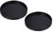 PATIKIL Madera Servir Bandeja 8 Pulgadas, 2 Paquete Redondo Decorativo Plato para Hogar Decoración Cocina Mesa Portavelas, Negro