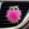 Wambere 2 Stück Eulen-Auto-Luftentlüftungs-Parfüm-Clip, Auto-Lufterfrischer-Clips,Aroma Diffuser Deco,Air Outlet Freshener Parfüm Clip,Auto-Innendekoration für Frauen und Mädchen,Rosenrot