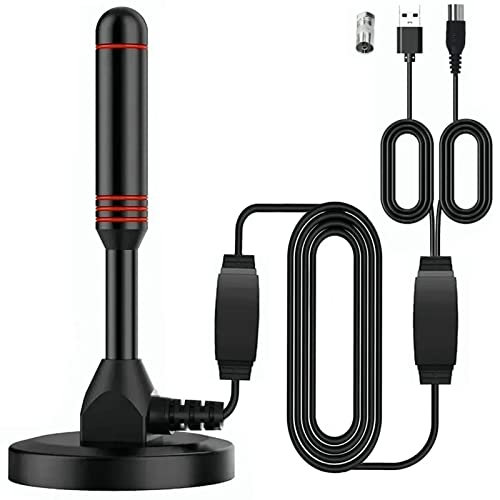 Antenna TV Digitale, Antenna HDTV per Interni 4K 1080P con Base Magnetica, 16,4 Piedi, per Casa e Viaggi