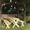 BIGBARLEY Gartentisch aus Holz, moderner und langlebiger Outdoor-Tisch, Gartentisch 220x73x70 cm Kiefernholz Imprägniert