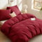 BEDSURE Bettwäsche 200x200 Baumwolle Rot - Bettwäsche-Sets 200 x 200 cm Bettbezug 3teilig mit 2 Kissenbezüge 80x80 cm, Oeko-TEX Bedding Rot mit Reißverschluss