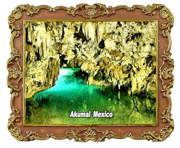 Cenote Santa Cruz Akumal Mexiko Kühlschrankmagnet 3D Reise Souvenir Kühlschrank Dekoration Magnetaufkleber Craft Collection