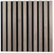 PROVISTON Akustik 3D Wandpaneele 400 x 400 x 21 mm Furnierte MDF Holzlamellen in der Farbe Walnuss Filz-Untergrund als Trägermaterial