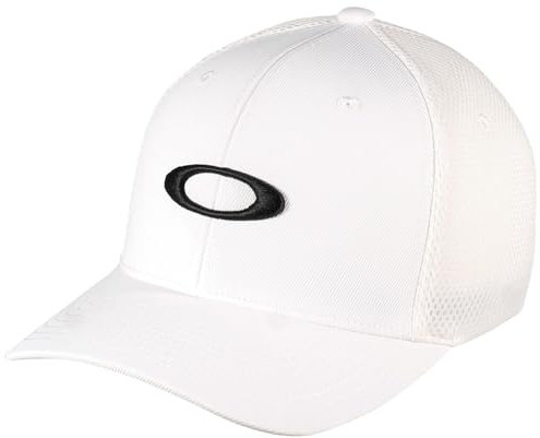 Oakley Men's Ellipse Mesh Hat Cap, White/Black, S-M