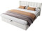 bett spring mit matratze und lattenrost bettgestell futon polster paletten doppel jugendbett betten bettrahmen lattenroste holzbett massivholzbett boden senioren rollrost schlafzi(Color:White+140*200)