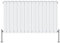 NRG 600x1020 mm Gloss White Column Designer Radiator Horizontal Double Flat Panel