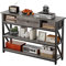 Console Table with Drawer Shelves, Entryway Table with Storage Shelves, Industrial Wood Hallway Sofa Table for Living Room, Couch, Foyer, Kitchen Counter，Grey