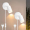 BOYIR Wandleuchte mit Schalter und Stecker, 2 Stücke Wandlampe mit Schalter und Kabel Weiß GU10 Wandleuchte Innen - Wandstrahler Schwenkbar 350° für Schlafzimmer Studie Treppenhaus, Ohne Glühbirne
