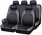 ZanLIn Auto Sitzbezüge Set für Skoda Roomster (2012-2014), Leder Wasserdicht Verschleißfest Autositzbezüge Sitzschoner Schonbezüge,C-Grey