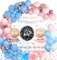 Kit de décoration de fête de genre pour fête prénatale, fête prénatale et baby shower, pour fille ou garçon, garçon ou fille, rose et bleu, avec confettis, pour annoncer le sexe (rose et bleu)