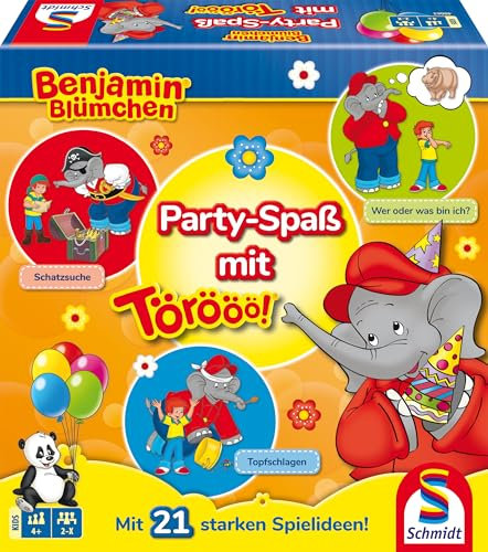 Schmidt Spiele 40663 Benjamin Blümchen, Party-Spaß mit Törööö!, Kinderspiel