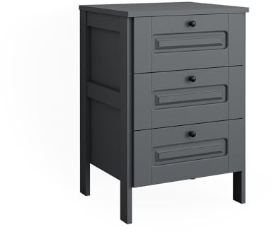 VitaliSpa Kommode Ajaton, Grau, 60 x 88.4 cm | geeignet zur Aufbewahrung von Kinderkleidung und Spielzeug