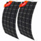 MLQUC Cargador de Salida de la Red de Paneles Solares Flexibles Monocristalinos Flexibles de 800W 2 * 400W 24V / 12V, con Controlador Solar 40A, Adecuado para la Superficie de Lasgonetas de Cabina Rv