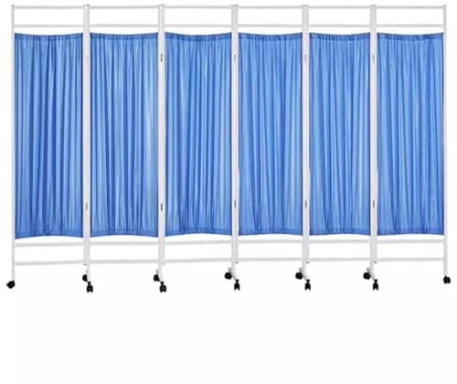 Sichtschutz, Sichtschutzwand, Rollbarer medizinischer Sichtschutz mit Rädern, Tragbarer Raumteiler, Temporäre Trennwandpaneele, Für Büro/Schönheitssalon/Krankenhaus