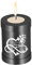 QGJNSGC Klein Urne Hund Mensch Urne Cremation Asche Kerzenhalter Erinnerungsgeschenk Gedenklicht Grabstein Hund Andenken Haustiere Haustiere Memorials Grablicht (Schwarz)