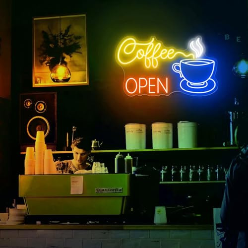 Cartel de neón de café, cartel de neón personalizado, decoración de pared, decoración de pared, regalos para amantes del café, tienda de café, arte de pared, luz LED