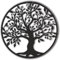 WLLWMYLY Arbre de vie decoration murale,Grand arbre de vie 60cm, Décoration murale en métal, arbre généalogique en métal,Convient pour le bureau, le salon, le jardin, la chambre à coucher (60 * 60cm)
