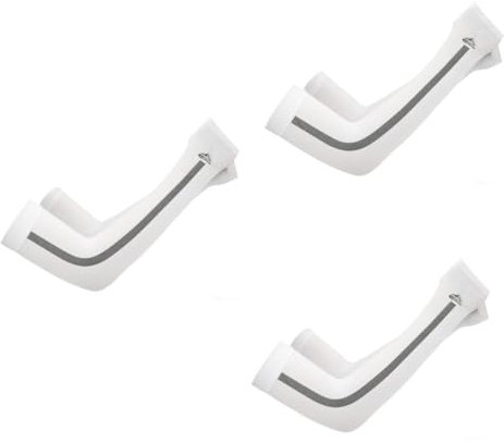 Sosoport 3paare Outdoor Uv-Schutz Armstulpen Für Und Damen Atmungsaktive Sommerärmel Kühle-Seide Für Radfahren Angeln Und Sportaktivitäten Weiß