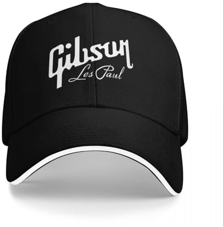 RZKDPTO Weiß G-Gibsons Buchstaben Custom Baseball Caps Männer Les Paul Gitarre Erwachsene Männlich Strand Papa Hut Snapback Cap Geschenk