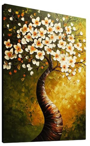 Cherry Blossom Tree Diamond Art Kits Adults Nature Diamond Painting, DIY Crystal Art Kits for Adults, Full Drill Painting by Numbers 14x20In, Cross Stitch Embroidery Crafts for Home Decor model/-8853