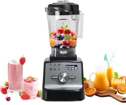 Smoothie Maker Jug Blender 2200W Smoothie Blender, Multifunction Food Mixer with 68oz Thickedn Cup, A 6 Leaf Blade, Perfect for Grinder, Ice Crush, Smoothie Maker (208C)