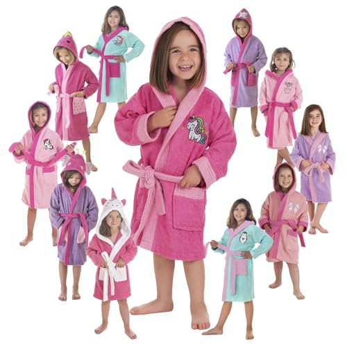 LEBENGOOD Accappatoio Bambina Bambino Ragazza Ragazzo Bambini Spugna Cotone