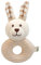 GRÜNSPECHT Bio-Stoffrassel Hase aus 100 % Baumwolle (kbA), Baby Spielzeug, kuschelig weich, Geschenk Geburt, Taufe, Babyparty, GOTS, beige (619-00)