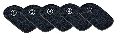 Nekava Ersatzfilze für den magnetischen Tafelwischer 5 HOCHWERTIGE Reinigungsfilze im Set zum Einfachen Wechseln und zur Reinigung von Whiteboards, Magnettafeln, Flipcharts & Memoboards.