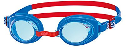 Zoggs Kids' Ripper Junior Swimming Goggles Anti-fog And UV Protection, Blue, Red, Tint, 6-14 Years