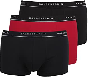 Baldessarini Herren Short-Pants, Baumwolle, Elastan, Single Jersey, schwarz, Melange, 3er Pack 6