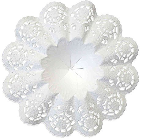 Kunze Biedermeier Lot de 25 Manchettes Blanches Taille 8 Papier laminé résistant à l'humidité 18 cm