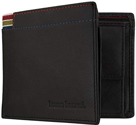 bruno banani Herren Geldbörse Portemonnaie Geldbeutel Scheintasche Schwarz 7353