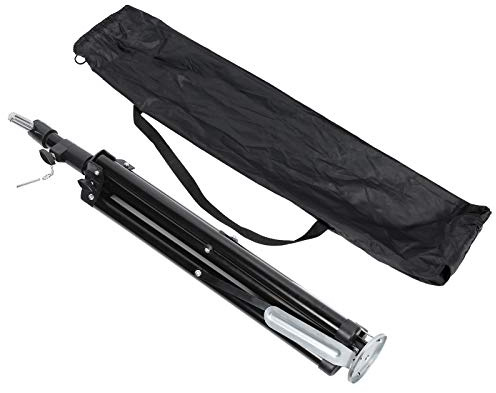 lyrlody Hairdressing Tripod, Hairdressing Training Mannequin Tripod Clamp Hair Wig Head Holder Stand Adjustable Tripod Clamp Stand Holder Freestanding Mannequin Head with Bag Black