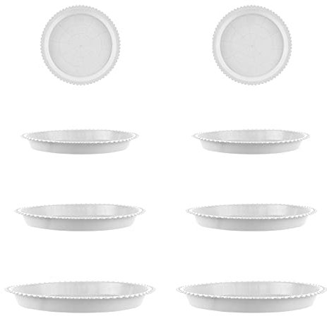 8pcs Soucoupe Sous Pot de Fleurs en Plastique Soucoupe Pot de Jardin Plateaux de Soucoupe en Pot de Plantes Soucoupes pour Plantes en Plastique Blanc Coupelle Plastique Plantes Contient 4 Tailles